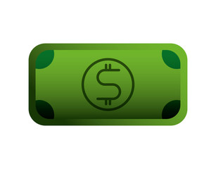 dollar money isolated icon vector illustration design