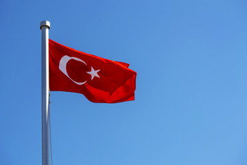 Bright Turkish flag