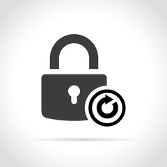 lock reload icon on white background
