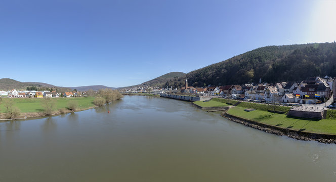  river main with village of Freuden and Collenberg