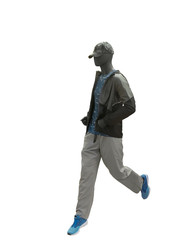 Running male mannequin.