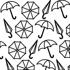 umbrellas icon pattern background vector illustration design