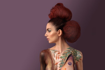 portrait of a girl with makeup