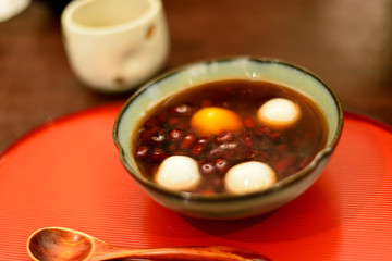 Oshiruko, Zenzai ,Red bean soup_kyoto