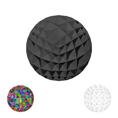 Abstract 3d sphere.Isolated on white background.Vector illustration.
