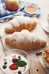 Traditional french breakfast closeup