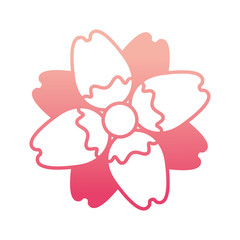 cute flower decorative icon vector illustration design