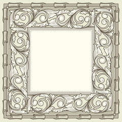 Vintage decorative ornate blank