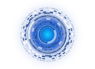 circle and technology background
