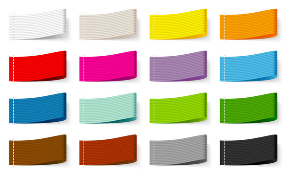 Textile Label Set Color Mix Stripes