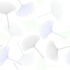 ginko leaf pattern in pastel colors