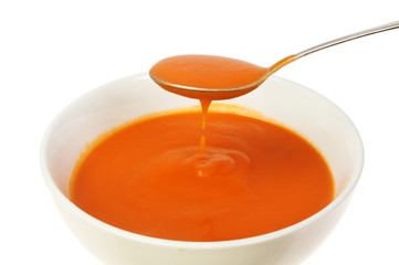 Tomato soup closeup