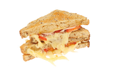 Cheese ham and tomato sandwich
