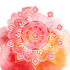 Flower Mandala. Vintage tattoo decorative elements. Oriental pattern, vector illustration. Islam, Arabic, Indian, moroccan,spain, turkish pakistan chinese mystic ottoman motifs Coloring book page