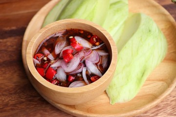 Mango and sweet fish sauce