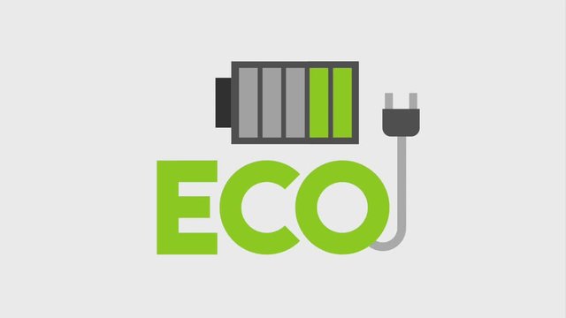eco battery charger cable plug animation hd