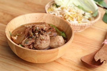 Stewed pork soup with meatball