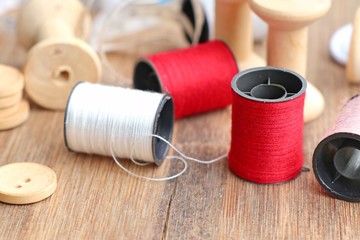 thread spool and buttons