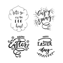 Hand sketched Happy Easter text