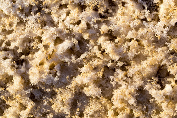 Snow with sand as an abstract background