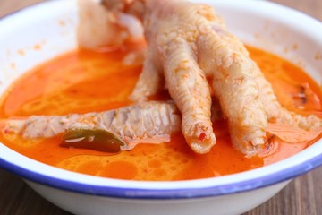 Curry with chicken feet