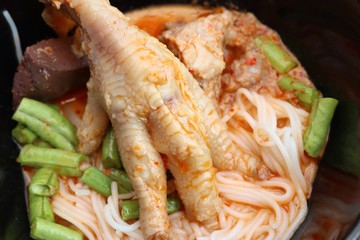 Curry with chicken feet