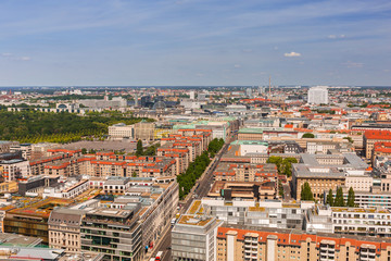 Fototapeta na wymiar Aerial view of Berlin city, Germany.