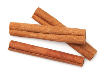 Cinnamon Sticks Isolated on White Background