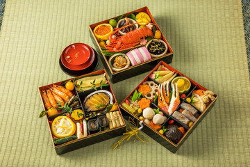 Fototapeta na wymiar 典型的な和食　おせち　A typical Japanese cuisine