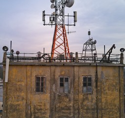 Gsm tower on old building