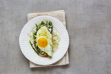 Spring sandwich on plate