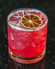 Cocktail with preserved lime