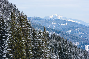 Kleinwalsertal Austria Alps in winter