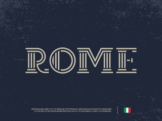 modern professional vector logo lettering rome font