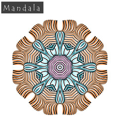 Geometrical flower mandala sign