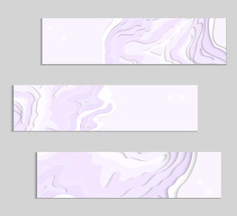 Abstract banner template with 3D paper cut art