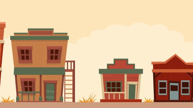 Cartoon Street Wild West