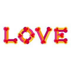 Creative love logotype. Love initial cap. 