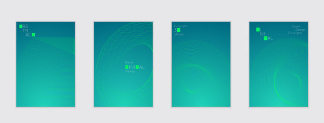 Minimal cover templates with futuristic 3D meshes