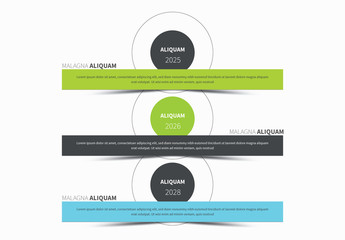 Infographic Layout with Green and Blue Accents
