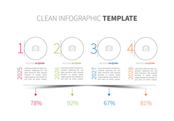 Infographic Layout with Circular Photo Placeholders