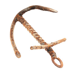 Obraz premium Old rusty anchor.