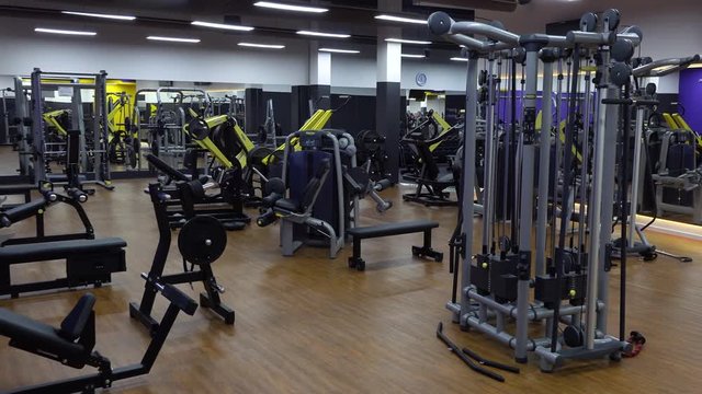 The interior of an empty gym