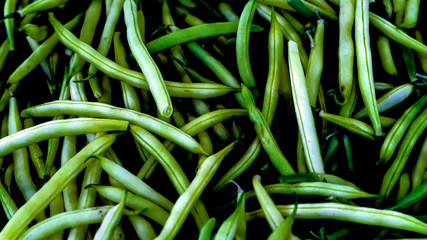 Green Beans at City Fruit and Vegetable Market. Salzburg, Austria