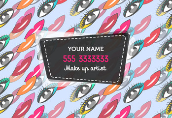 Business card for make up artist