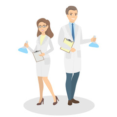 Isolated scientists couple.