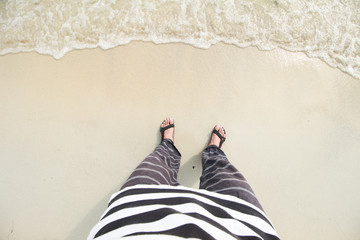 summer sand sea beach,black and white travel concept wave