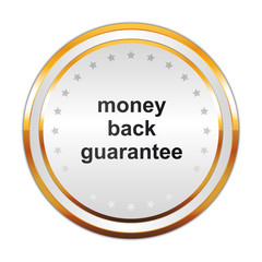 Luxus Button wei&szlig; - money back guarantee
