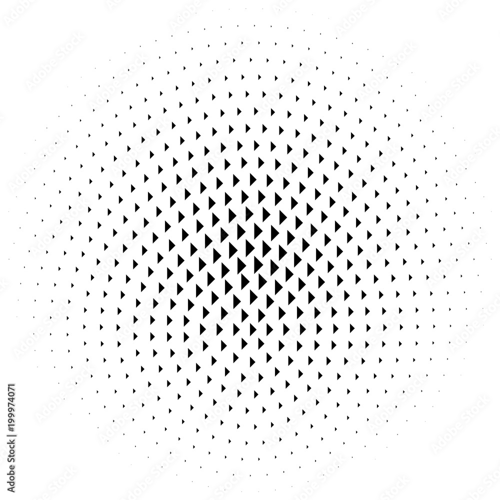 Poster halftone element. abstract geometric graphic with half-tone pattern