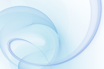 Abstract fractal background. Light blue bright abstraction similar to the spiral wave curls